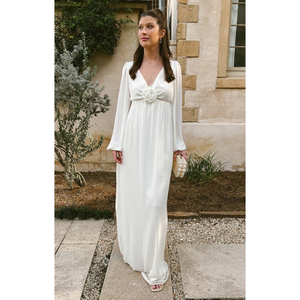 Show Me Your Mumu Roseta Maxi Dress White Size XL